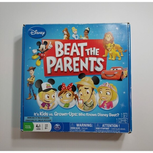 Disney Other - Disney Beat the Parents Kids vs. Grown Ups Board‎ Game Family Movie Trivia Pixar